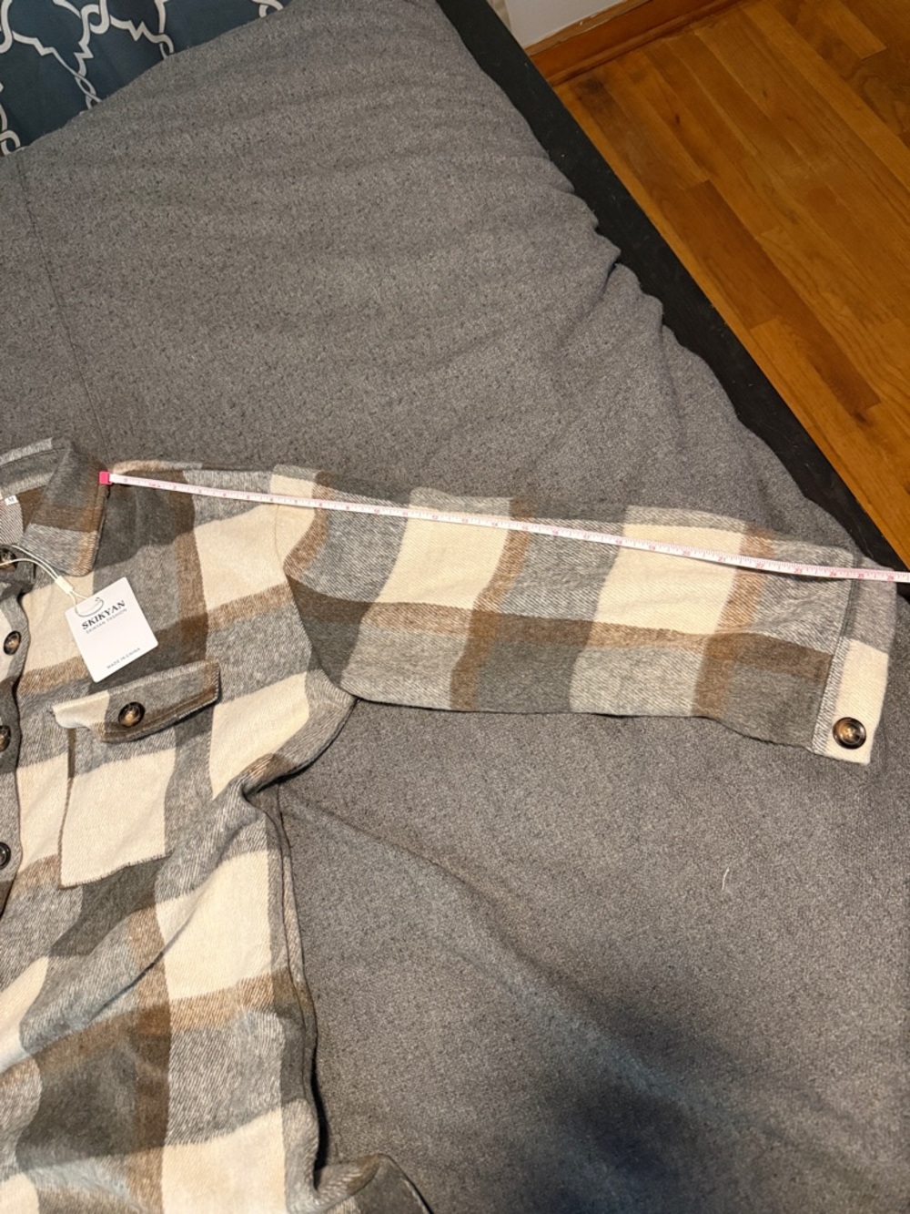 Skikyan plaid she met, NWT, M - Picture 9 of 13